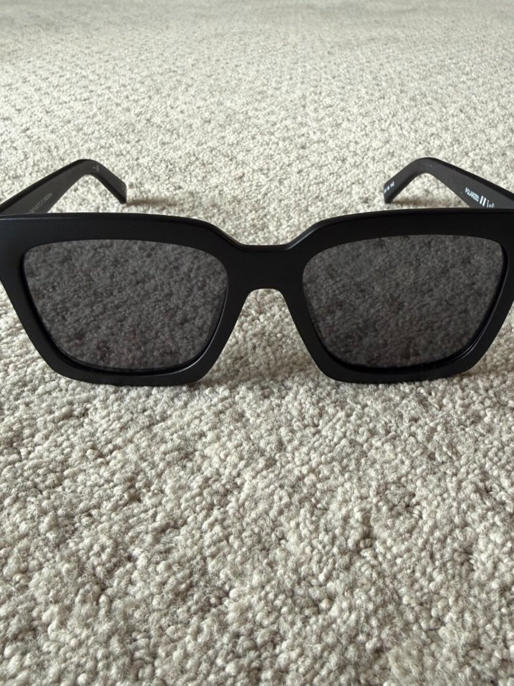 Le Spec Weekend Riot Sunglasses, Matte Black, Polarized Smoke.
